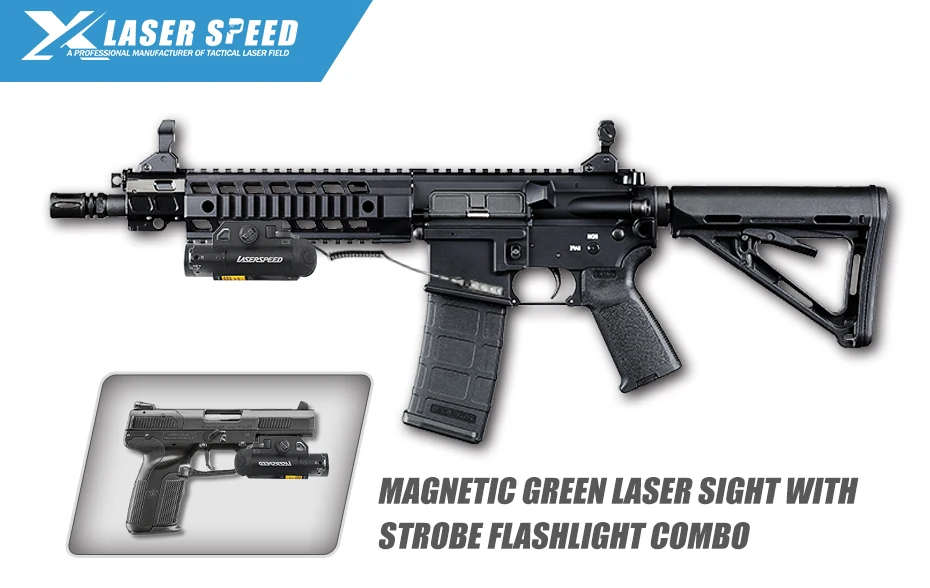Laserspeed Красный/Зеленый Лазерный комбинированный светильник, тактический стробоскопический фонарь скаутский фонарик, охотничий светильник для пистолета