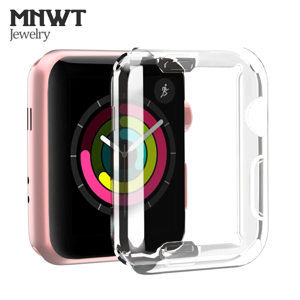 MNWT Ultra-thin Soft Case for Apple Watch Series 1 2 3 Screen Protector 42mm/38mm TPU All-around Cover iwatch | Наручные часы