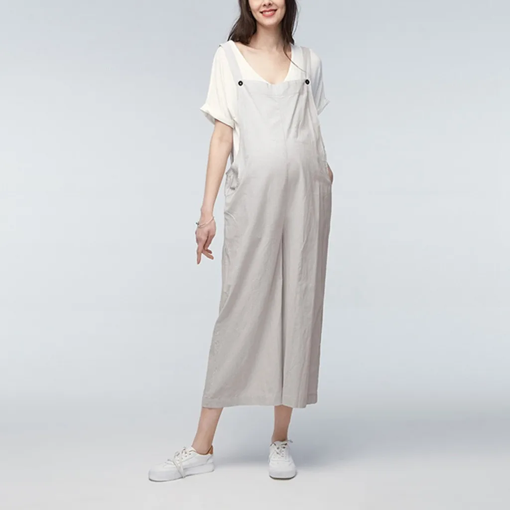 SAGACE повседневные женские льняные брюки с высокой талией для беременных поясом