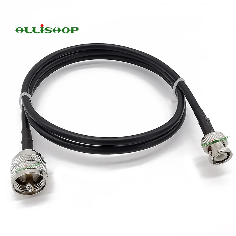 BNC штекер к PL259 RG58 кабель UHF Адаптер двухсторонний радио гибкий соединительный 1 м 3