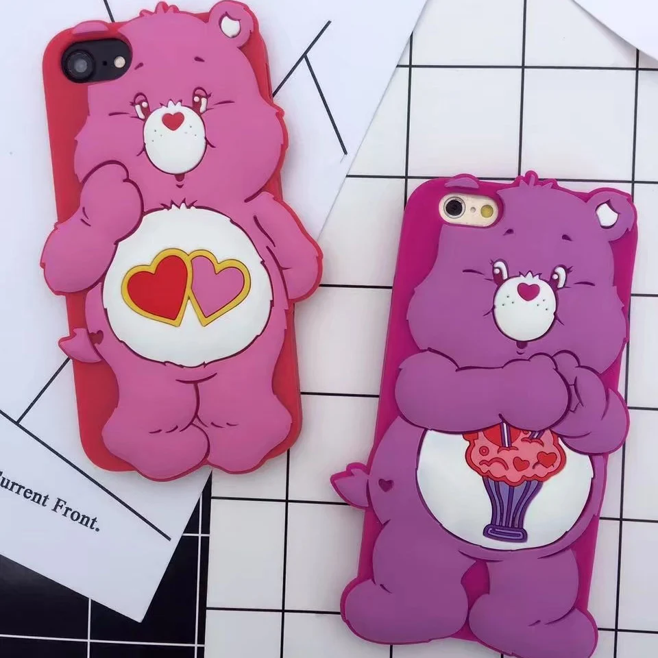 Новый силиконовый чехол для мобильного телефона милый медведь Rilakkuma iPhone 6 6s 7 8 plus