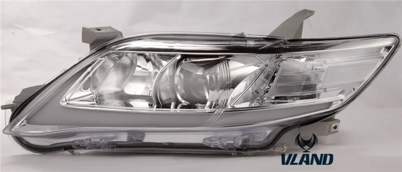 Автомобильные аксессуары от производителя Vland, Головной фонарь для Toyota Camry 2009-2011, светодиодный головной светильник, Дневной светильник, ксеноновая лампа H7