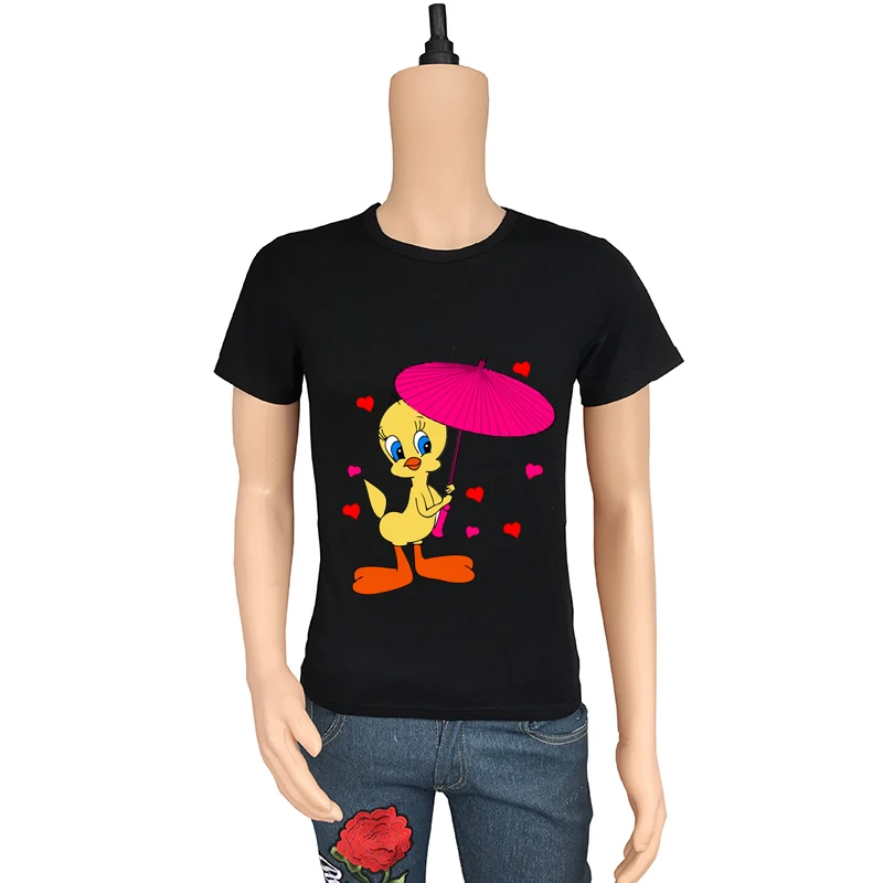 Seestern мультфильм Looney Tunes птичка Твити футболка для мужчин с коротким рукавом лето хип хоп топы забавная Милая птица Студенческая футболка