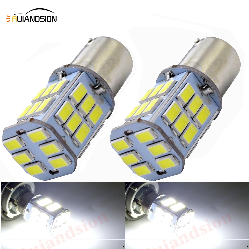 2 шт. автомобисветодиодный светодиодные лампы 1157 BA15D 5630 30SMD R5W 1142 6 в 12 В 24