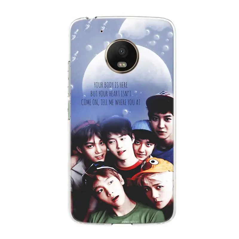 Силиконовый чехол-накладка EXO Boy Team для Motorola MOTO G7 G5 G5S G6 E4 E5 Plus G4 Play |