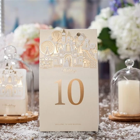 Новый замок элегантные лазерная резка бумажные принадлежности для вечеринок