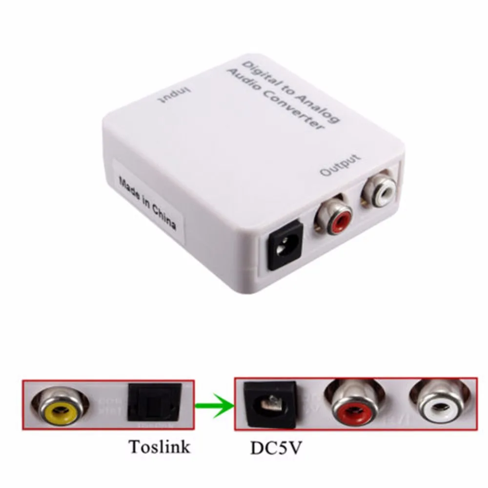 2017 Новый ТВ оптический цифровой SPDIF/коаксиальный для RCA L/R наушников аналоговый
