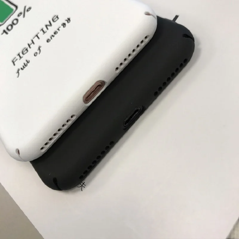 KaRue значок батареи питания крышка для iphone 6 S 7 8 чехол телефона iPhone6 plus матовая все