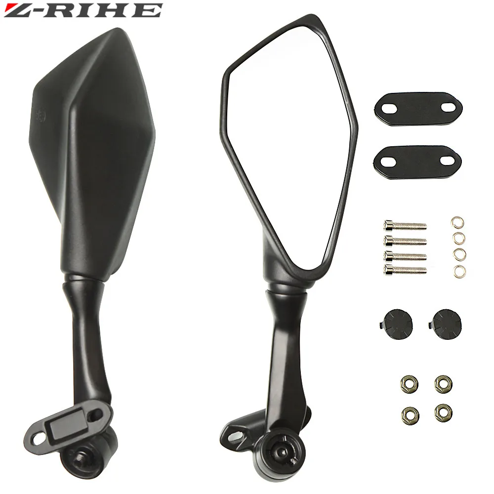 black ZRIHE 1 пара зеркало заднего вида мотоцикла Зеркала заднего вида для Yamaha YZF R1 R6 1998-2007 2006 2005 2004 2003 2002 2001 2000 1999 - Цвет: black