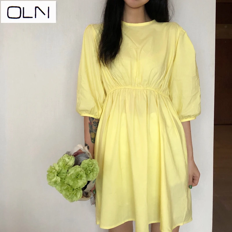 Vestidos платье OLN Новое корейское Ins мужское девичье Кукольное с ремешком на спине