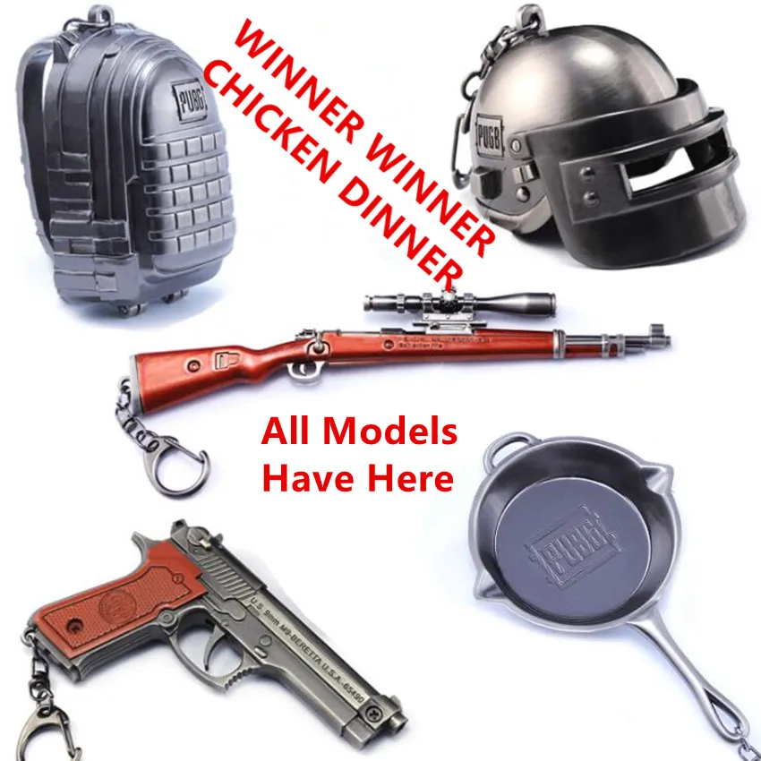 Игра PUBG AWM M24 98K Все Модель винтовки Playerunknown's Battlegrounds Косплей костюмы реквизит сплав Броня брелок