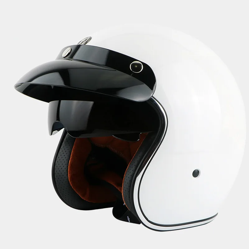 Model 5 Винтаж TORC T57 moto rcycle шлем Ретро 3/4 открытый шлем крутой череп moto casco moto cicleta Capacete с внутренним козырьком - Цвет: Model 5