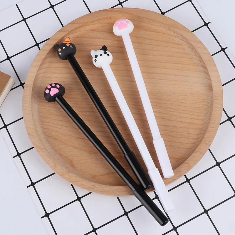0 5 мм 1 шт. Милая гелевая ручка для кошек Papelaria мультфильм Kawaii школьные