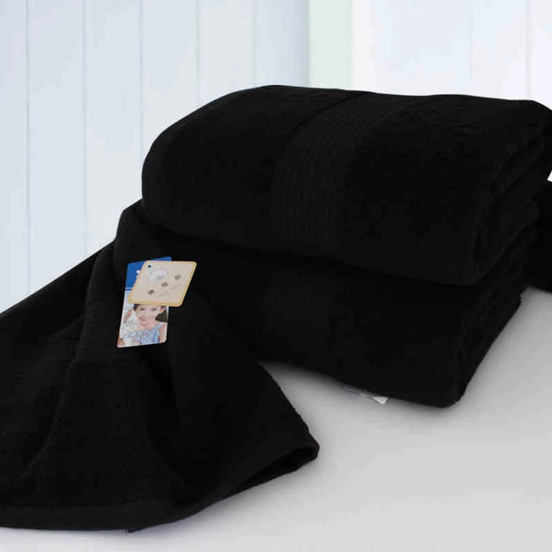 Черное полотенце из микрофибры для ванной Хлопковое комнаты супер-впитывающее