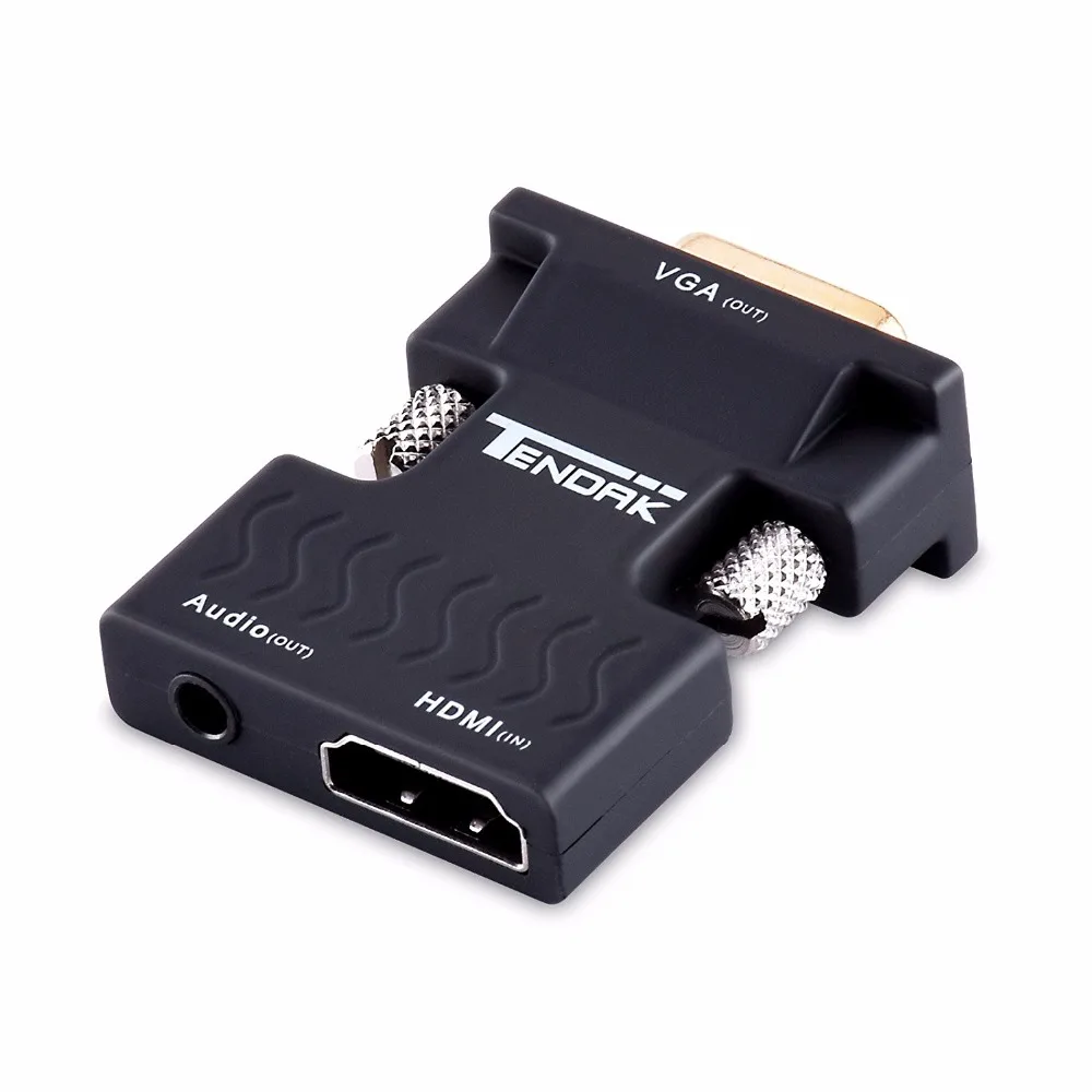 Активный 1080P HDMI 3 5 мм Женский к VGA Мужской конвертер адаптер стерео аудио разъем
