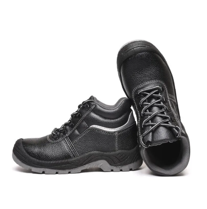 Мужские ботинки для работы из натуральной кожи на шнурках со стальным мысом