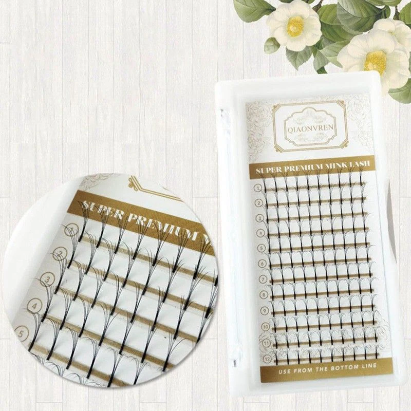 Новый черный готовых вентилятор объем и удлинение ресниц 3D 5D 6D кластера ресницы C