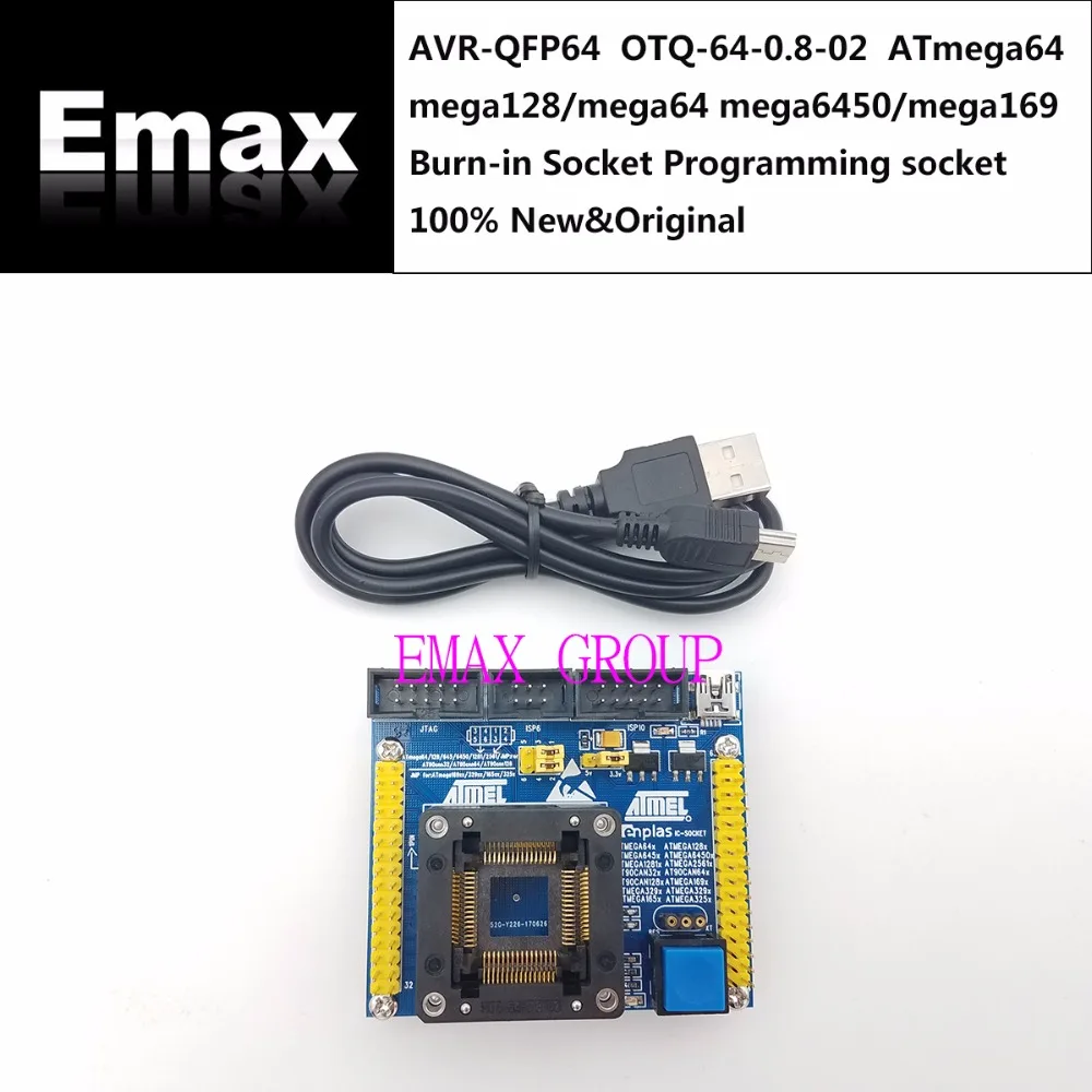 AVR QFP64 OTQ 64 0.8 02 ATmega64 mega128/mega64 mega6450/mega169 гореть в программирования сокет сиденье
