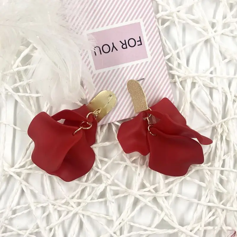 Серьги из нержавеющей стали, Brincos Brinco, новинка, темперамент, феи, Длинные лепестки, акриловые серьги, серьги, опт, для сцены