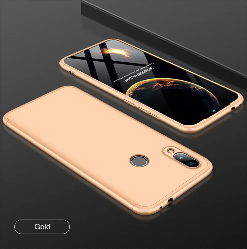 360 чехол на для Xiaomi Redmi 7A для Сяоми ксиоми Редми 7a противоударный 3 в 1 Роскошные, жесткие, ПК полный защитный чехол на для Xiaomi Redmi Note 7 Redmi 7 Чехол из закаленного стекла