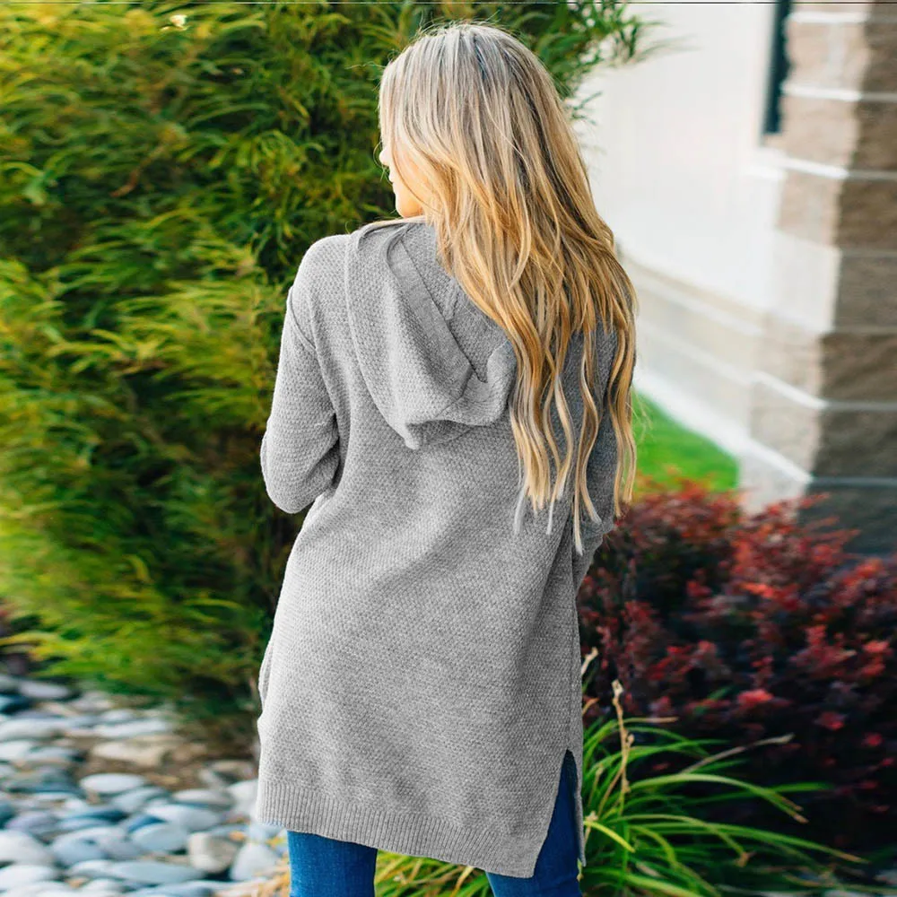 Женская осенне-зимняя куртка женская трикотажная 2019 пальто женский свободный