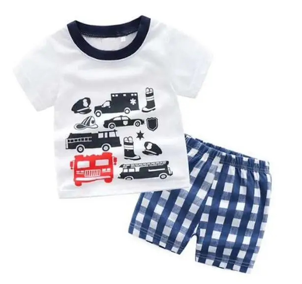 style 3 Хлопковая одежда для детей ростом от 90-130 см детские пижамы с мультяшным принтом для мальчиков и девочек, летние шорты с длинным рукавом детская одежда для сна, пижамы для малышей, одежда для сна, ночное белье, домашняя одежда - Цвет: style 3