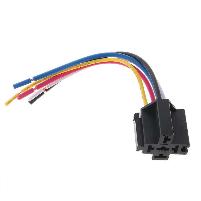 OOTDTY 12V 24V 40A Предварительно проводной 5 Pin релейный монтажный базовый держатель