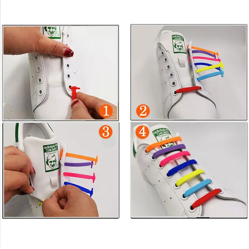 Эластичные Силиконовые шнурки для обуви 16 шт./лот|Шнурки| |