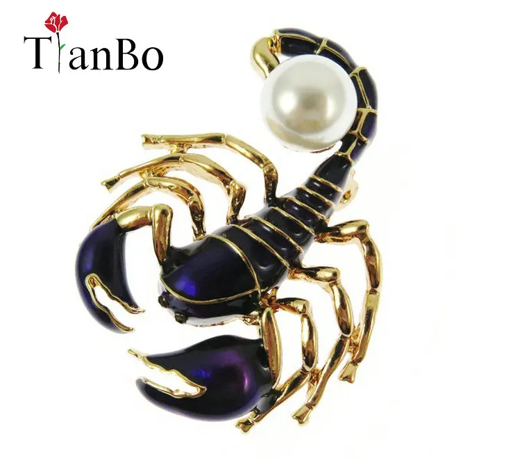 Red And Purple Enamel Scorpion For Women Men Alloy Animal Party Weddings Banquet Brooch Gifts | Brooches