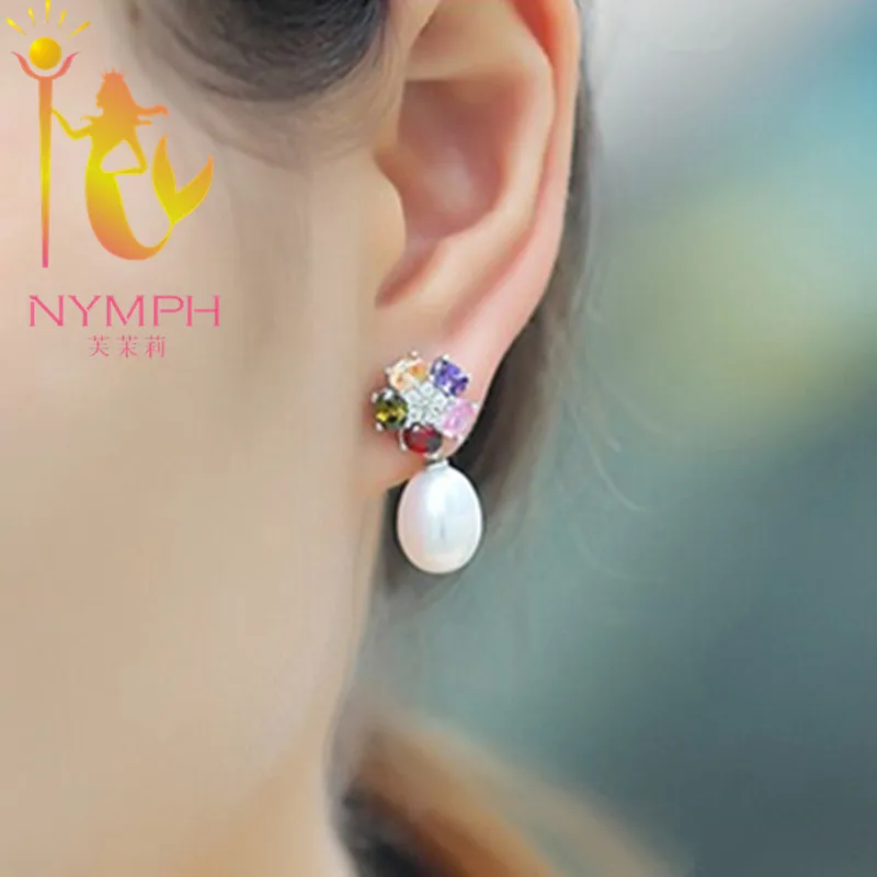 Женский ювелирный комплект из колье и серёг серебра 925 пробы|jewelry sets|nymph pearlnymph jewelry