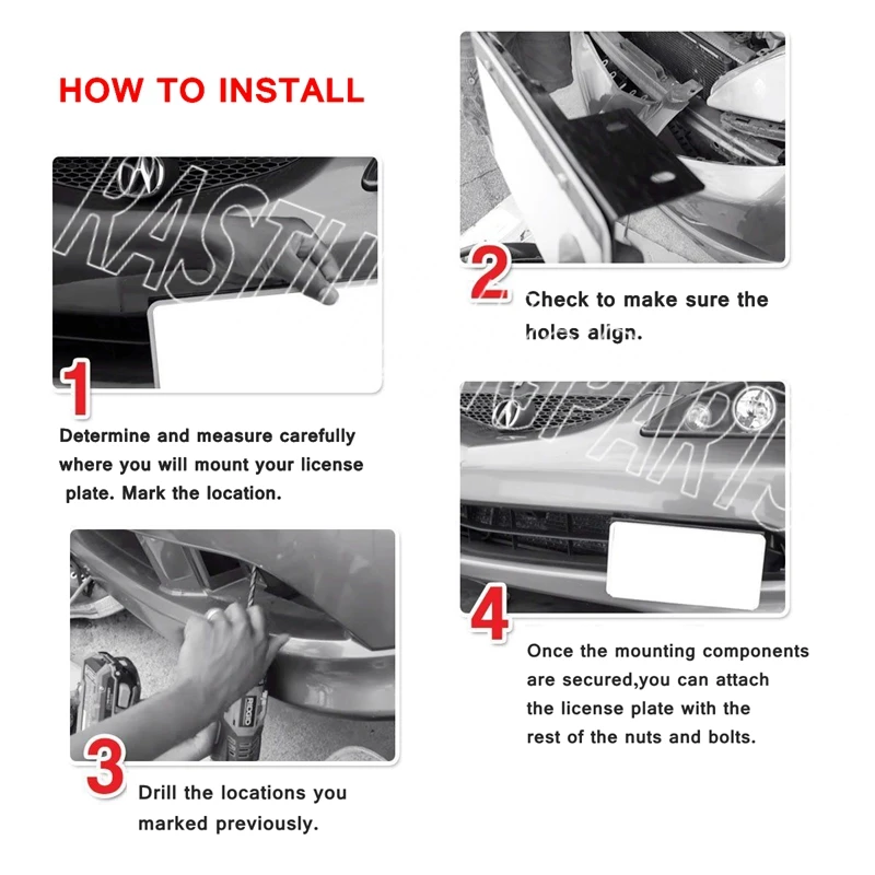 RASTP-Универсальный Съемный кронштейн для переднего бампера номерного знака |