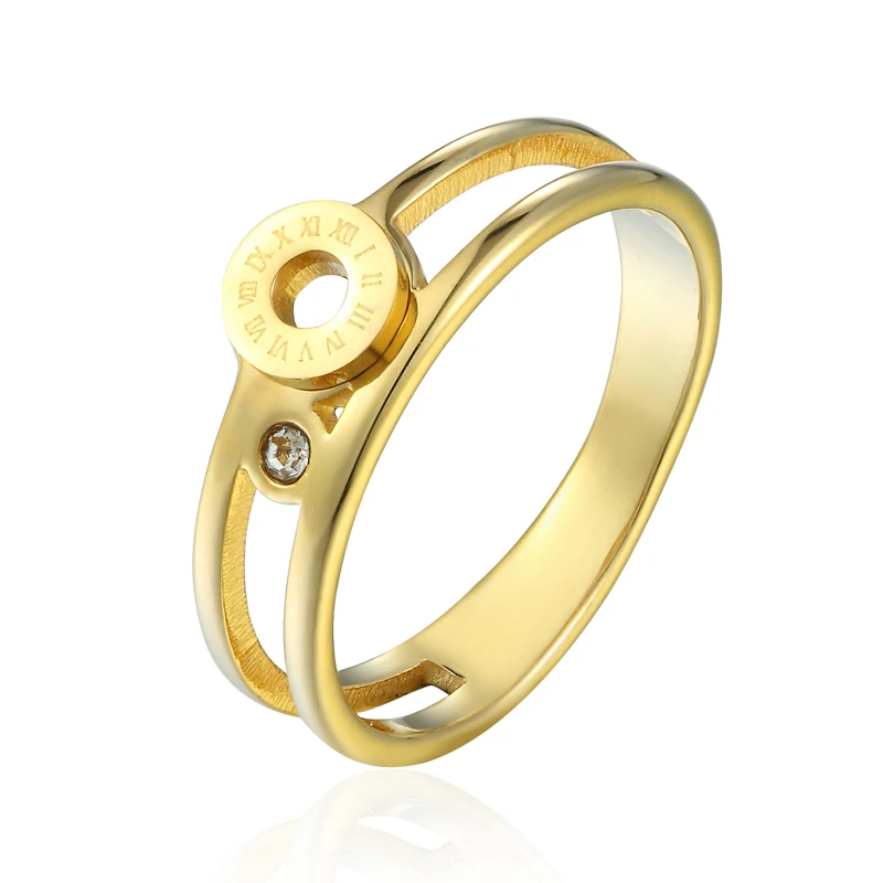 Женское кольцо из нержавеющей стали с римскими цифрами|ring stainless|ring bandring stainless steel |