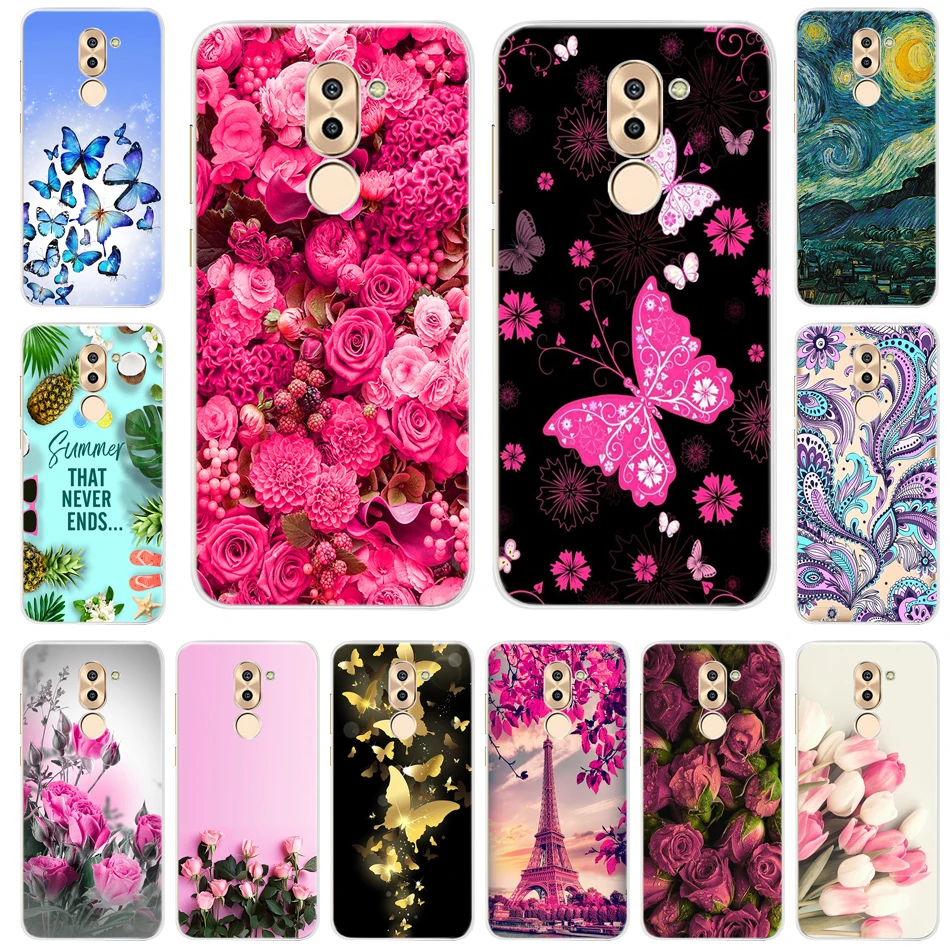 Fashion Phone Case For Huawei GR5 2017 Back Cover Silicone Soft TPU Mate 9 Lite Coque Honor 6X Funda | Мобильные телефоны и