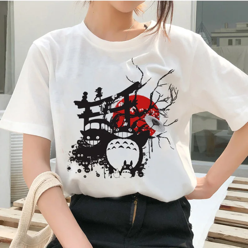 Totoro Spirit Out Футболка Studio Ghibli femme японский мультфильм Аниме женская футболка Миядзаки Хаяо одежда женская кавайная - Цвет: 5212