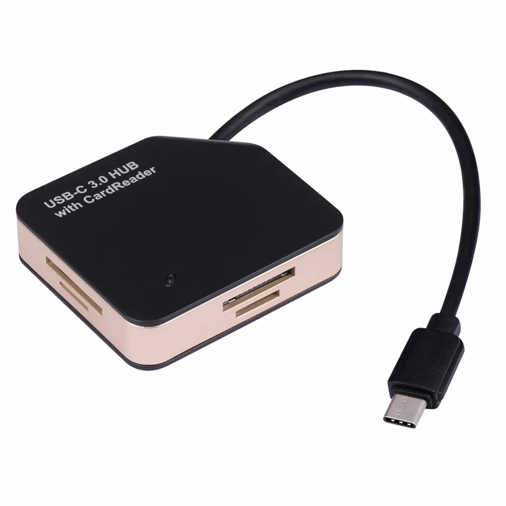 Хаб с разъемом типа C Стандартный USB 3 0 док станция портами и 4 слотами для чтения