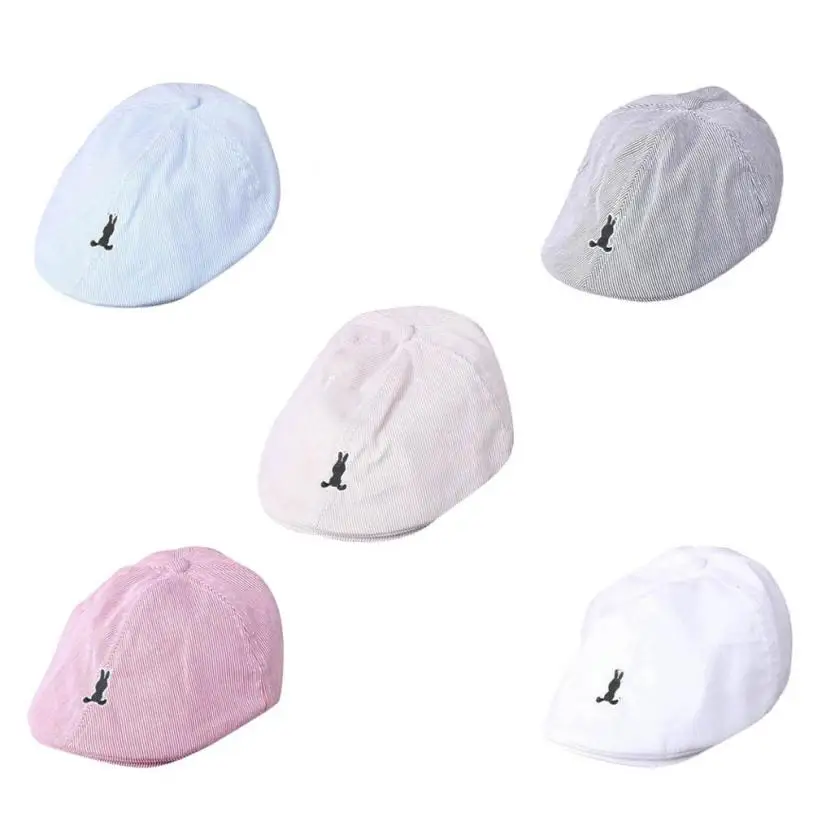 2018 NEW Arrival Kids Baby Boy Girl Cotton Stripe Beret Cap Newsboy Casquette Baseball Hat cool fashionable August 13 | Детская одежда