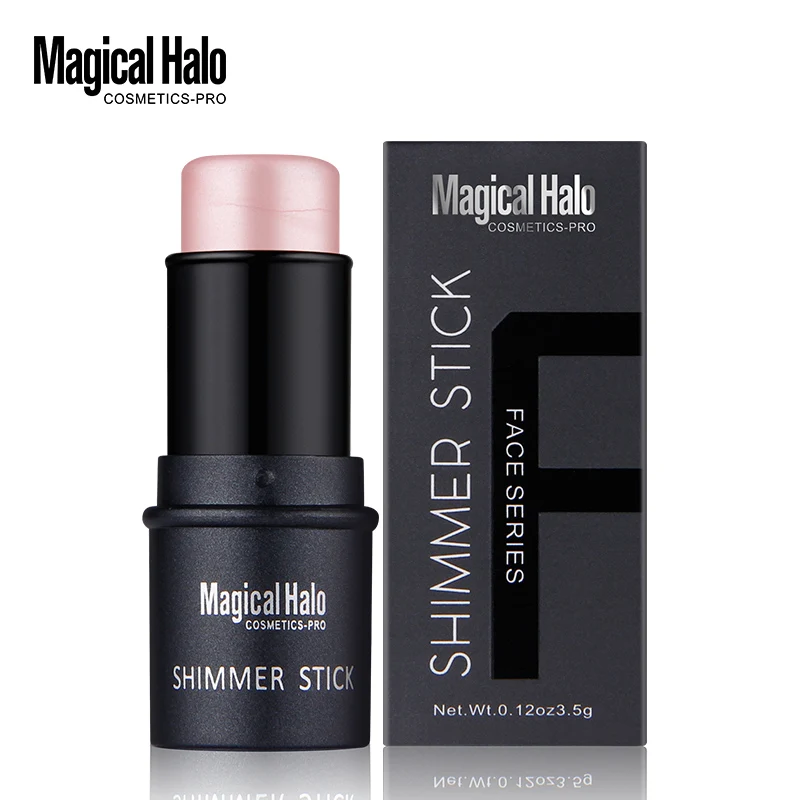 

Magical Halo New Bronzers Highlighter stick All Over Shimmer Highlighting Powder Creamy Texture Water-proof Silver Shimmer Light