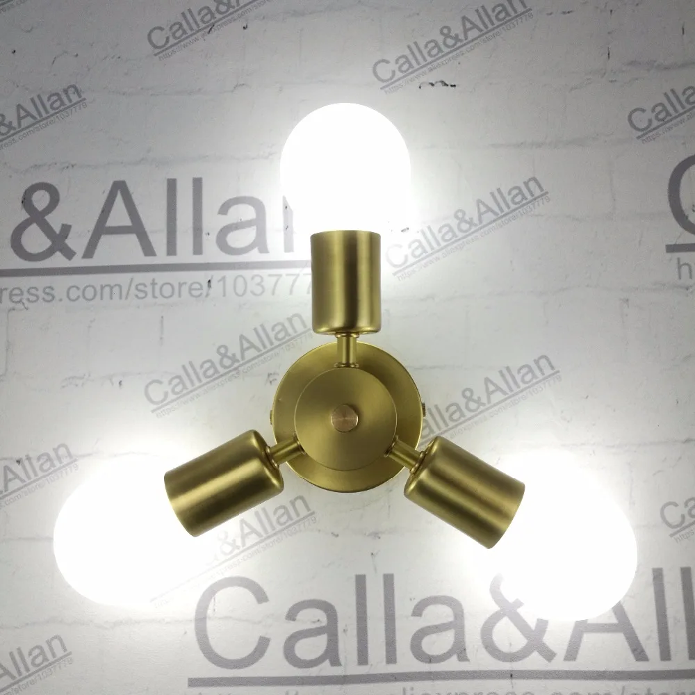 Современный 3-рычажный медный настенный светильник высокого качества ретро