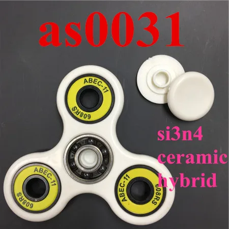 1 шт. детский подарок EDC Tri-Spinner игрушки краб ручной Спиннер металлический Спиннер палец гироскоп взрослые с СДВГ декомпрессия Спиннер игрушка - Цвет: 1pc Zro2 W Yellow
