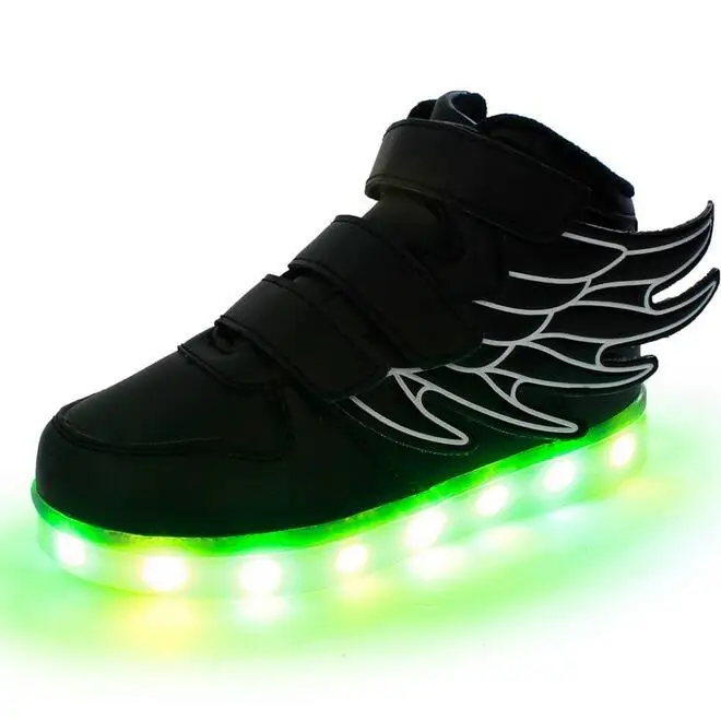 Детская обувь Chaussures Led Enfants Зарядка через USB Светильник Детские светящиеся