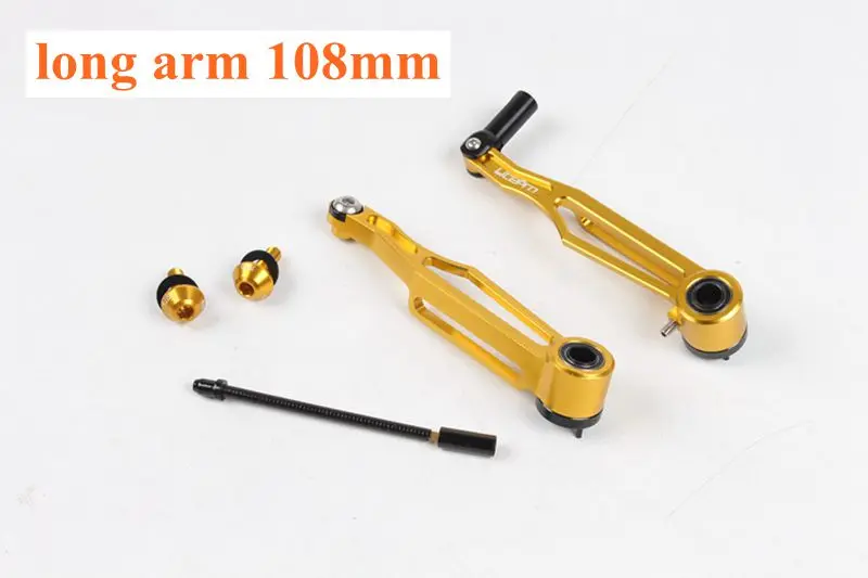 golden 108mm Litepro v238 V тормоз для складного велосипеда Длинный рычаг велосипедный тормоз суппорт короткий рычаг Al 7075 cnc Складной велосипед v тормоз набор запчасти для велосипеда - Цвет: golden 108mm