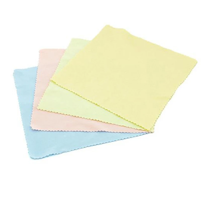 100 шт./лот разноцветные салфетки квадратная полировка из микрофибры одежда для