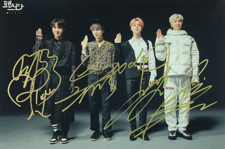 Автографы Bangtan Boys V SUGA с ручной подписью автографом 5*7 79I|Открытки и приглашения| |