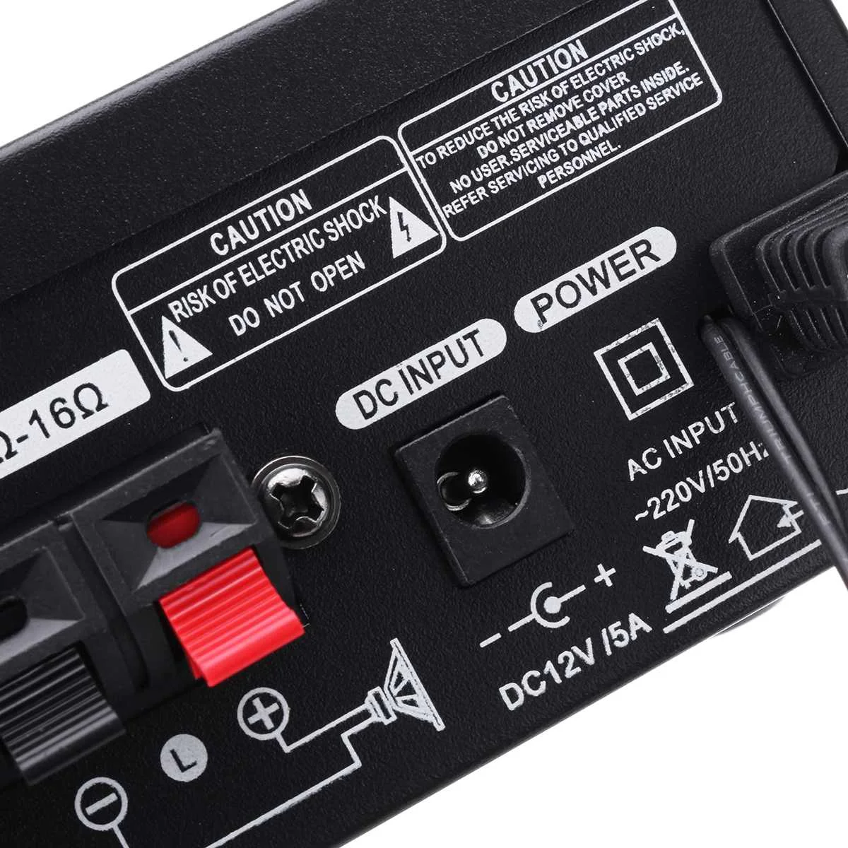 Мини 200 Вт* 2 Bluetooth HiFi стерео усилитель USB SD FM Радио мощность стерео автомобильный усилитель аудио домашний усилитель