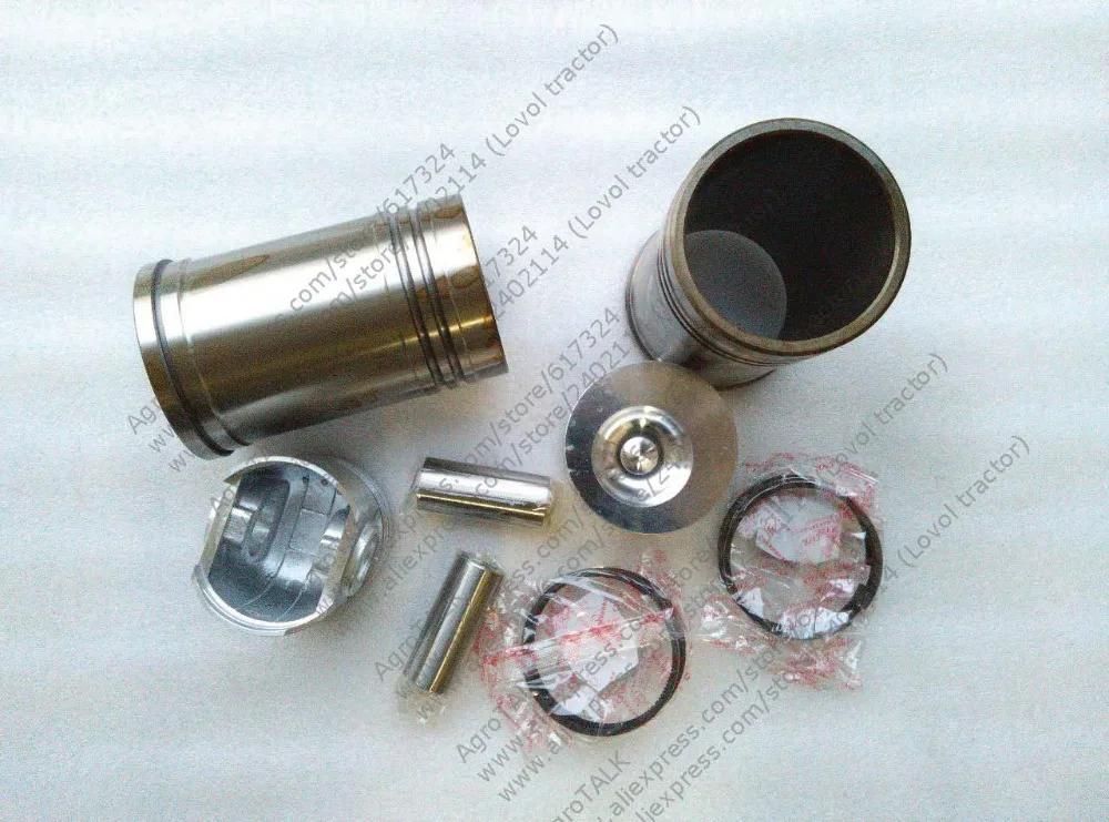 set of piston group: piston, piston pin, piston rings and circlip, water sealing for Xinxiang / Jiangxiang TY290/TY290X/TY295X,