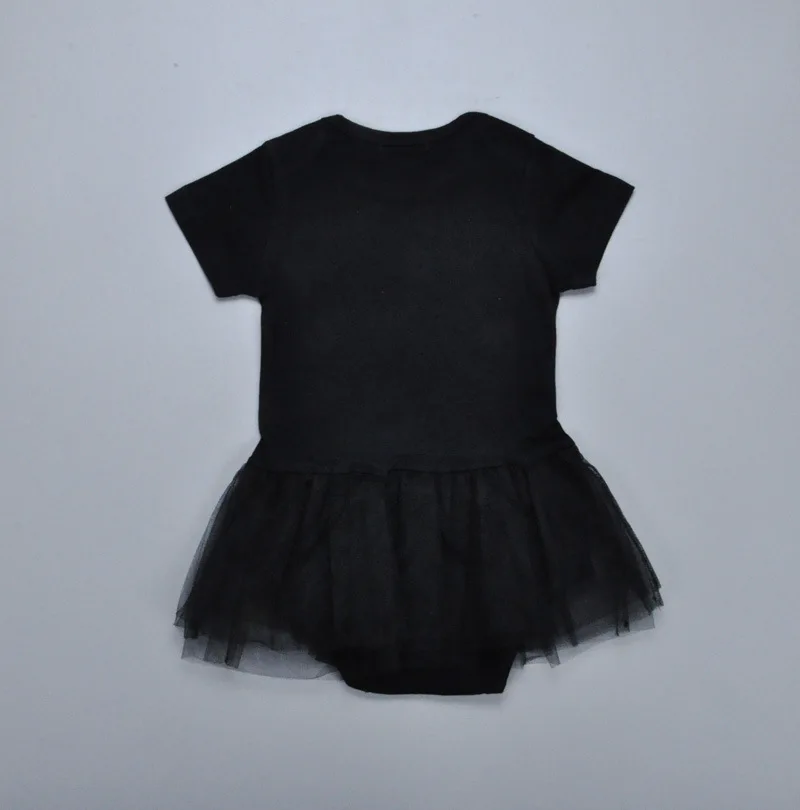 2017 Новое Лето Baby Rompers девушки Принцесса Черное Кружево Ползунки Детская Одежда