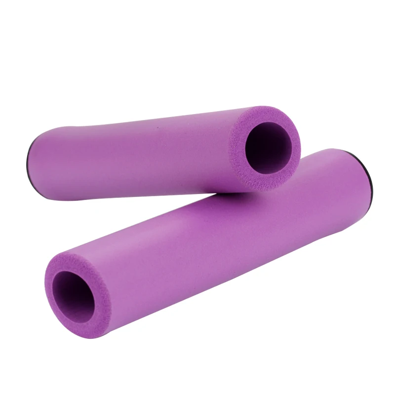 Purple Bikein Ультралайт высокой плотности силиконовая губка для горного велосипеда рукоятки для руля противоскользящие велосипедные MTB мягкие ручки части велосипеда 25 г - Цвет: Purple