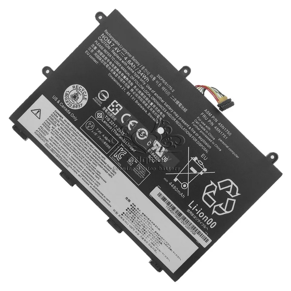 Оригинальный аккумулятор JIGU для ноутбука 7 4 В 34WH 45N1748 45N1749 SB10J79001 45N1750 LENOVO 20D9A008CD