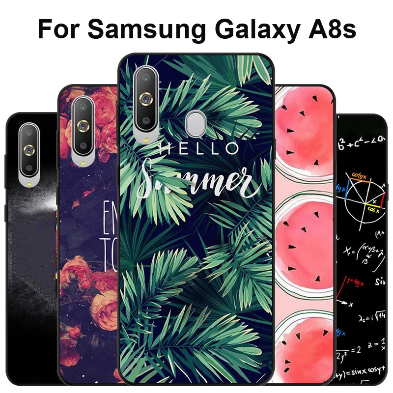 Чехол для телефона Samsung Galaxy A8s прозрачный чехол с мультяшным рисунком