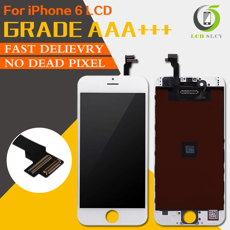 

10 PCS/LOT AAA+++ Grade For iPhone 6 LCD No Dead Pixel Display Replacement Touch Screen pantalla Digitizer Assembly with gift